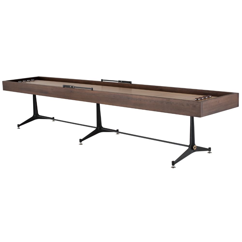 Nuevo HGDA717 Shuffleboard Gaming Table in Smoked/Black